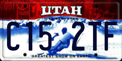 UT license plate C152TF
