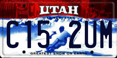 UT license plate C152UM