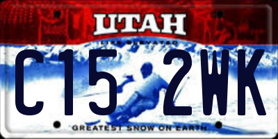 UT license plate C152WK