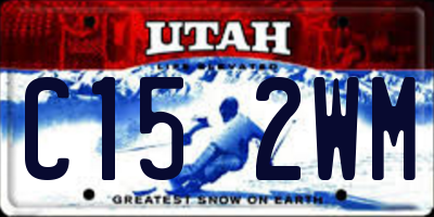 UT license plate C152WM