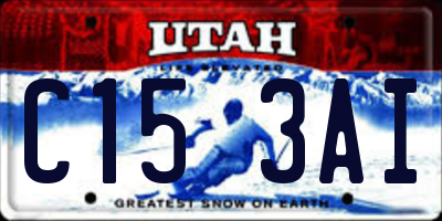 UT license plate C153AI