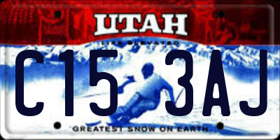 UT license plate C153AJ