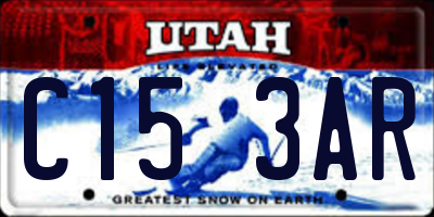 UT license plate C153AR