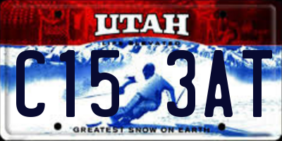 UT license plate C153AT