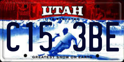 UT license plate C153BE
