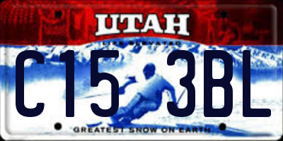 UT license plate C153BL