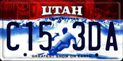 UT license plate C153DA