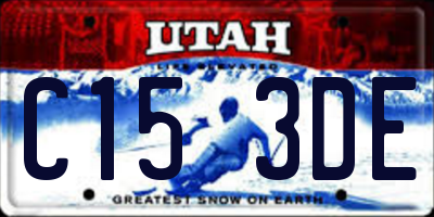 UT license plate C153DE