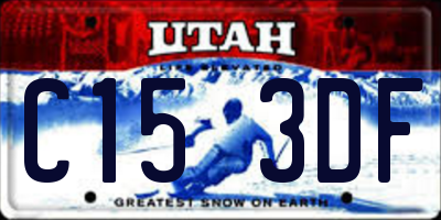 UT license plate C153DF