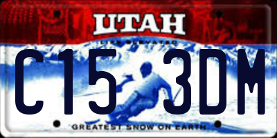 UT license plate C153DM