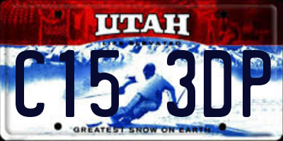 UT license plate C153DP