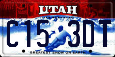 UT license plate C153DT