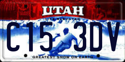 UT license plate C153DV