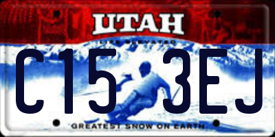 UT license plate C153EJ