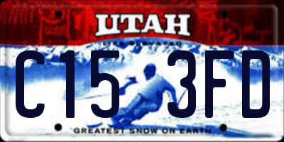 UT license plate C153FD