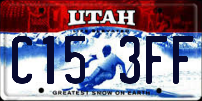 UT license plate C153FF