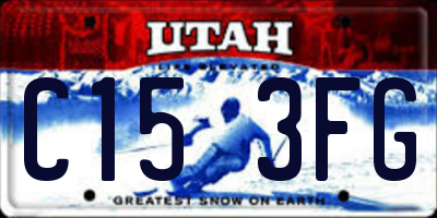 UT license plate C153FG
