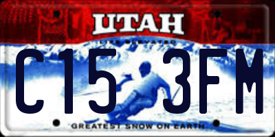 UT license plate C153FM