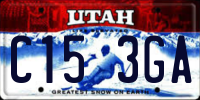 UT license plate C153GA