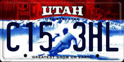 UT license plate C153HL