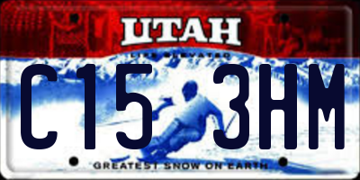 UT license plate C153HM