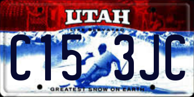 UT license plate C153JC