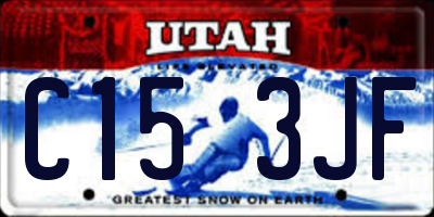 UT license plate C153JF