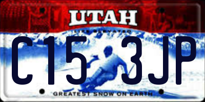 UT license plate C153JP