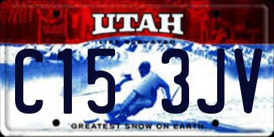 UT license plate C153JV