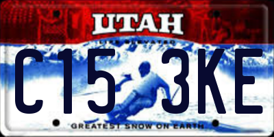 UT license plate C153KE