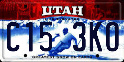 UT license plate C153KO
