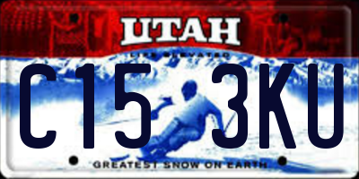 UT license plate C153KU