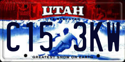 UT license plate C153KW