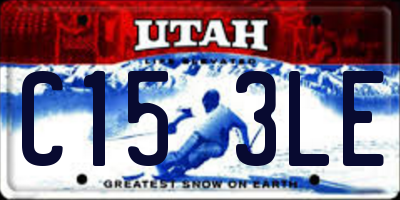 UT license plate C153LE