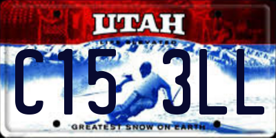 UT license plate C153LL