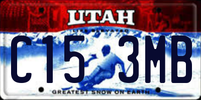 UT license plate C153MB
