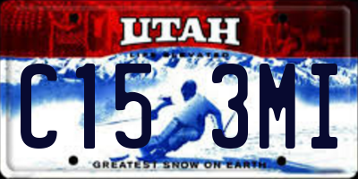 UT license plate C153MI