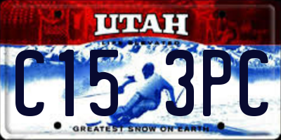 UT license plate C153PC