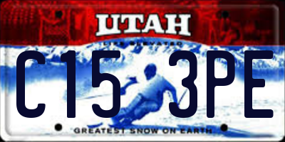 UT license plate C153PE