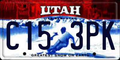 UT license plate C153PK