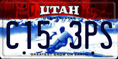 UT license plate C153PS