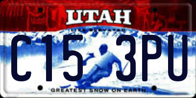 UT license plate C153PU
