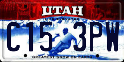 UT license plate C153PW