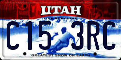UT license plate C153RC