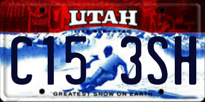 UT license plate C153SH