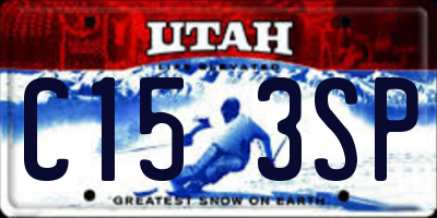 UT license plate C153SP