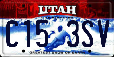 UT license plate C153SV