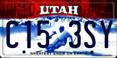 UT license plate C153SY