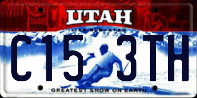UT license plate C153TH