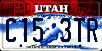UT license plate C153TR